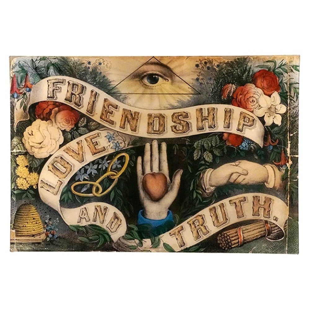 JHON DERIAN EXTRA LARGE FRIENDSHIP LOVE TRUTH TRAY 22"